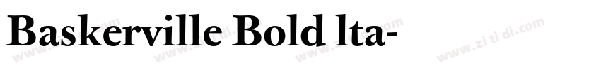 Baskerville Bold lta字体转换